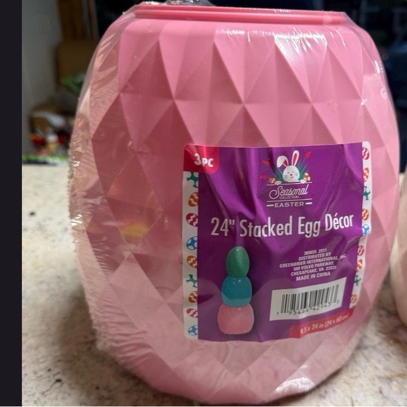 Other - Seasonal Collection Pink Stacked Egg Décor